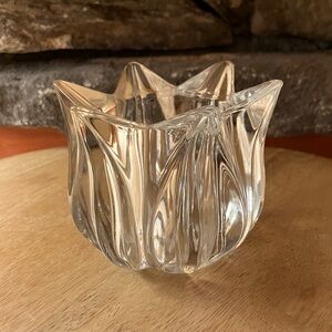 Kosta Bods Cut Glass Tulip Candle Holder